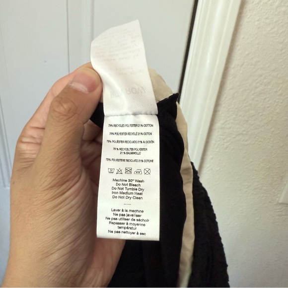 RITA ROW black cream crinkle popcorn textured pencil stretchy midi maxi skirt - Picture 9 of 9